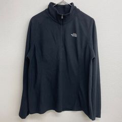 THE NORTH FACE ハーフジップフリース 刺繍ロゴ ブラック【レディースXL】