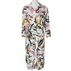 ♥更にセール♥✨️極美品✨レオナール ワンピース 花柄 ボタニカル 新品同様】レオナール ワンピース 40 L ブルー ベルト フラワー