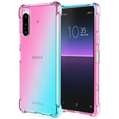 Xperia 5 IV ケース SO-54C SOG09 A204SO エクスペリア5 マーク4 グラデーション耐衝撃 ソフト ケース 【Color】 ピンク・グリーンのサムネイル