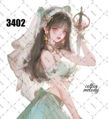 original sticker no.3402 // 人物ステッカー オリジナルステッカー オリジナル人物ステッカー ステッカー 装飾ステッカー cotton melody