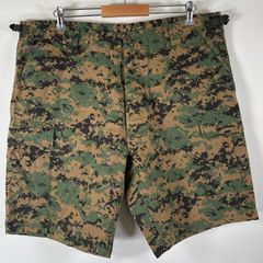古着 ショートパンツ 迷彩 カモフラ ミリタリー 半ズボン デジカモ ボタンフライ ハーフパンツ LARGE REGULAR  グリーン メンズ