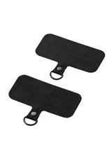 [エレコム] スマホ ストラップ ストラップホルダー 1口タイプ 2枚入り 耐久力UP 耐荷重5kg ファブリック 黒 ブラック P-STHD1BKNのサムネイル
