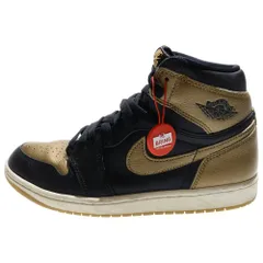 NIKE (ナイキ) AIR JORDAN 1 RETRO HIGH OG Black and Gold DZ5485 071 エア ジョーダン 1 レトロ ハイ ブラック/ゴールド ハイカットスニーカー US8/26cm