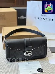 【今日特価】Coach Georgie Colorblock Rivet Messenger Bag - コーチ ジョージー カラーブロック リベット メッセンジャーバッグ～3way 多用性、モダンデザインと実用性のハイブリッド～送料無料-WTO輸入2