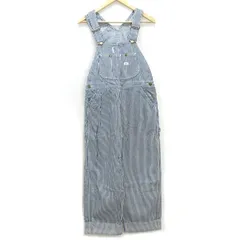 H■リー/LEE LL7254 ヒッコリーストライプ オーバーオール オールインワン【M】紺白/LADIES■35【中古】