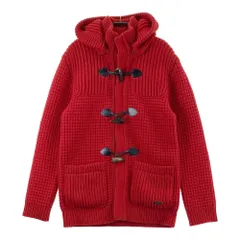 BURBERRY BLACK LABEL バーバリーブラックレーベル D1N20-819-15 ニット ダッフルコート  レッド系 3 [240101351338] レディース