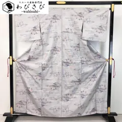 本場大島紬 都喜ヱ門 ロングワンピース ゴールドラベル証紙 仕付け糸付き 本場大島紬 良品 都喜ヱ門 証紙あり 車輪梅格子 正絹 チェック