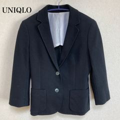 ユニクロ UNIQLO ソフトテーラード ジャケット 黒 七分袖 S レディース