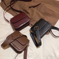 【新品】シンプルガーリー♡レトロショルダーバッグ　C0099　レディース ショルダーバッグ レトロ 可愛い ガーリー ブラウン ブラック ワインレッド