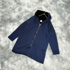 【Discoat】ディスコート  あったかパーカー  裏地ボア  モコモコ  (F)  カジュアル  一点もの  レディース  青系  ブルー【送料無料】