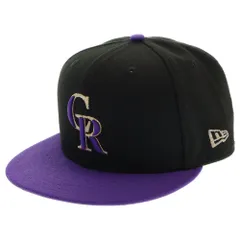 NEW ERA (ニューエラ) 59FIFTY CR COLORADO ROCKIES CAP コロラドロッキーズ ベースボールキャップ 帽子 ブラック/パープル