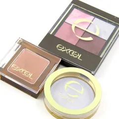 エクセル アイシャドウ リアルクローズシャドウ他 若干使用 3点セット まとめて コスメ チップ無 レディース excel 【中古】