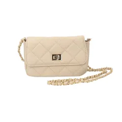 ☆ ベージュ ☆ SILFIEL キルティング ミニショルダー ショルダーバッグ 小さめ キルティング 斜め掛けバッグ ミニバッグ チェーンベルト ショルダー レディース おしゃれ オシャレ かわいい エレガント 通勤 通学 バッグ カバン かばん シンプル