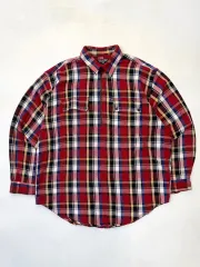 ポロ ジーンズ カンパニー ツーポケット フランネル コットン プルオーバー チェック シャツ