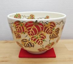 逢絢亭・新品】茶道具 茶碗 京焼 紫陽花の図 伊坂清香 紙箱入り