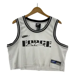NIKE ナイキ メッシュ プリントタンクトップ sizeXL/ホワイト×ブラック