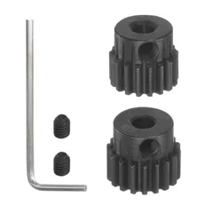 uxcell 48P硬化ピニオンモーターギアセット 17T 18T 3.175 mmRCモーターシャフト用 48ピッチギア RCカー用 六角レンチ付き 2個のサムネイル