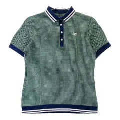 サイズ：1 MASTER BUNNY EDITION マスターバニーエディション  半袖ポロシャツ 総柄 グリーン系 [240101435987] ゴルフウェア レディース ストスト