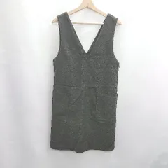 ◇ ⊇◎●未使用● ROPE PICNIC ヘリンボーン柄 ノースリーブ ミニ丈 ジャンパースカート サイズ36 グレー系 レディース E  【1412090010101】