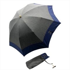 良品 CELINE セリーヌ トリオンフ デニム ゴールド金具 雨天兼用 折り畳み 傘 カバー付き 日傘 1級遮光 レディース 雨具 グッズ a9330