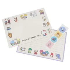 【メール便】サンリオキャラクターズ レターセット 大人の図鑑レター レトロ サンリオ カミオジャパン 手紙セット 便箋＆封筒 キャラクター グッズ 