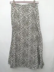 ◇ ⊂ riche glamour リシェグラマー 豹柄 レオパード ロング丈 フレア スカート サイズM ブラウン マルチ レディース P  【1410230028665】