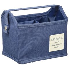 東洋ケース ストレリアナチュレ リモコンラック リモコン収納 小物収納 ブルー ESTN-RR-BL 幅14.5×奥行10×高さ12.5cm 1