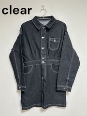 clear【クリア】ロングスリーブデニムワンピース　フリーサイズ