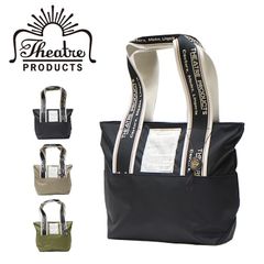 THEATRE PRODUCTS シアタープロダクツ トートバッグ M BL230335 NYLON TOTE MISSISSIPPI Mサイズ 大きめ 大容量 ポケット ファスナー付き オリジナル配色テープ