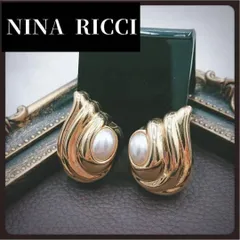 NINA RICCI　ニナリッチ　デザイン　イヤリング　イミテーションパール