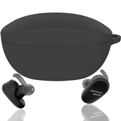 【在庫セール】WF-SP800N ケース【LASTE】【2020年発売】ワイヤレスノイズキャンセリングイヤホンシリコン カバー 着装まま充電可能 耐衝撃性 防水防塵 軽量小型 保護ケース 紛失防止 男女兼用 收納ケース ソニー WF-SP800N 用 （ブラッ