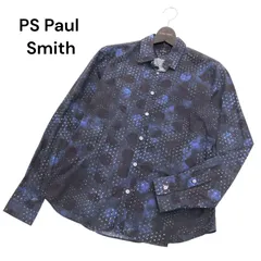PS Paul Smith ポールスミス 通年 ドット グラフィック総柄★ 長袖 デザイン シャツ Sz.M メンズ 日本製