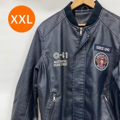ジャケット ジャンパー ブルゾン アウター メンズ ブラック XXLサイズ【CT1269】