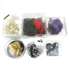 ブローチ コサージュ 6点セット フラワーモチーフ レース まとめて まとめ売り 大量  レディース 【中古】