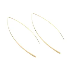 【ゴールド×ピアス】[Cream dot. クリームドット公式] ピアス レディース 金属アレルギー ニッケルフリー フック 大ぶり ワイヤー カーブ アーモンドライン シンプル 上品 結婚式 お呼ばれ 大人 カジュアル 大人 プレゼント ギフト 