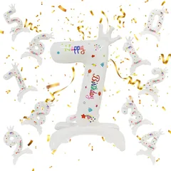 Ryohan 誕生日 数字バルーン 誕生日 バルーン バースデーバルーン 数字 王冠 32インチ 0-9 大きい DIY風船 セット バースデー パーティー ハーフ バースデー 誕生日プレゼント デコレーション セット 飾り風船 パーティー お祝い 結婚式 記