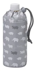 【特価商品】ケース 保冷 ホルダー 保温 500ml用 カバー 動物 ペットボトル アニマル グレー トルネ P-3216