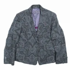 エトロ ETRO ペイズリー柄 テーラードジャケット アウター 1B ネイビー サイズ44 レディース ▲C7のサムネイル