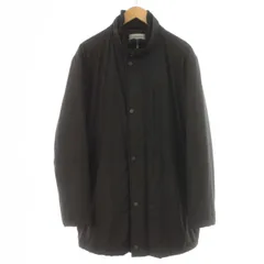 カルバンクライン CALVIN KLEIN スタンドカラーコート ハーフ 裏地キルティング 切替 リブ アウター L 黒 ブラック /DK ■GY09のサムネイル