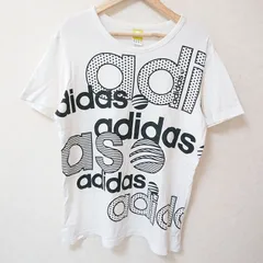 (^w^)b adidas NEO LABEL アディダス 半袖 Tシャツ カットソー トップス 丸首 クルーネック ビッグロゴ プリント ドット 水玉 星柄 スポーツ タウンユース シンプル カジュアル コットン 綿100% ホワイト 白 メンズ サイズO