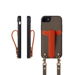 【人気商品】ケース 7 ショルダーストラップ 8/iPhone 本革 第2世代/iPhone 落下防止 SE 耐衝撃 SE 第3世代/iPhone ギフトボックス付き iPhone COPG コグレ エトープ+オレンジ【Etoupe+OG】 COGURE