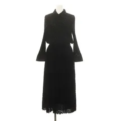 エンポリオアルマーニ EMPORIO ARMANI 22年製 デボレベルベットロングドレス ロング丈 ミモレ丈 長袖 38 M 黒 ブラック /YQ ■OSのサムネイル