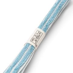 新品　夏用　江戸組紐　五嶋紐　帯締め　捻り縞　藍白×青