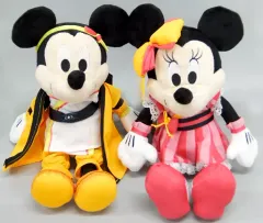 【中古】ぬいぐるみ ミッキーマウス＆ミニーマウス ぬいぐるみ2体セット 「Happyくじ DISNEY SUMMER FESTIVAL 2022」 特賞