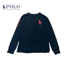 938◯ POLO RALPH LAUREN 140 ロンt カットソー　ブラック