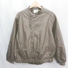 ◇ ⊇ classicalelf JaVaコラボ フェイクレザーライダース 長袖 ジャケット サイズS ダークブラウン レディース E  【1502180084409】