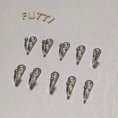 壁フック　亜鉛合金　シルバー　10個セット　61-08