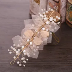 ヘアアクセサリー パール キッズ 髪飾り リーフ 小花モチーフ ヘッドドレス 花 カチューシャ フォーマル 子供 ピアノ 発表会 ウエディング 結婚式 女の子 入学式 卒業式 ブライダル  写真 撮影 mailang01mailang01