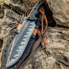 サバイバルナイフ シースナイフフルタング ナイフ オール 極厚刃6ｍｍ G10ハンドル 薪割り バトニング ブッシュクラフト 山仕事 カイデックスシース付