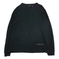 FEAR OF GOD フィアオブゴッド ESSENTIALS LONG SLEEVE BOXY T-SHIRT ロゴ 長袖 Tシャツ ブラック系 L【中古】